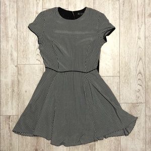 TRAFALUC ZARA size M houndstooth peplum dress